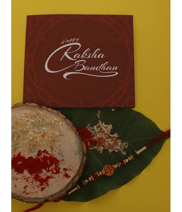YouBella 2 Rakhi and 2 Greeting Card Combo for Brother (Multi-Colour) (YBRK_91)